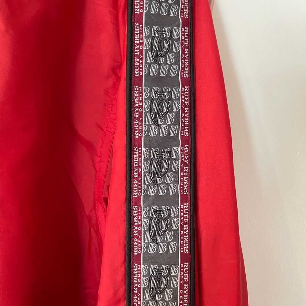Dmx Ruff Ryders wind breaker red size large - Picture 3 of 6